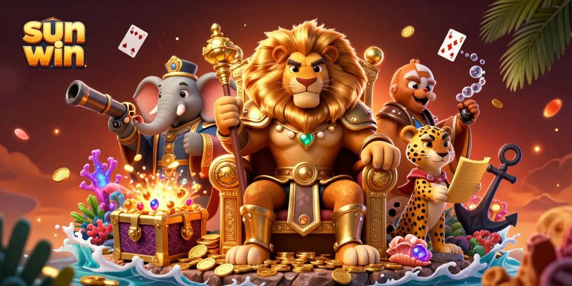 Experience the excitement of sun win with lively characters and vibrant casino elements.
