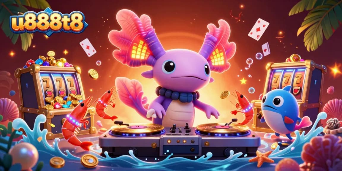 Experience u888t8's vibrant casino world with colorful characters and dynamic game elements.