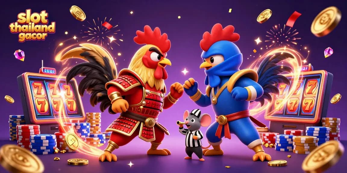 Experience slot thailand gacor with thrilling action in this vibrant 3D digital illustration.