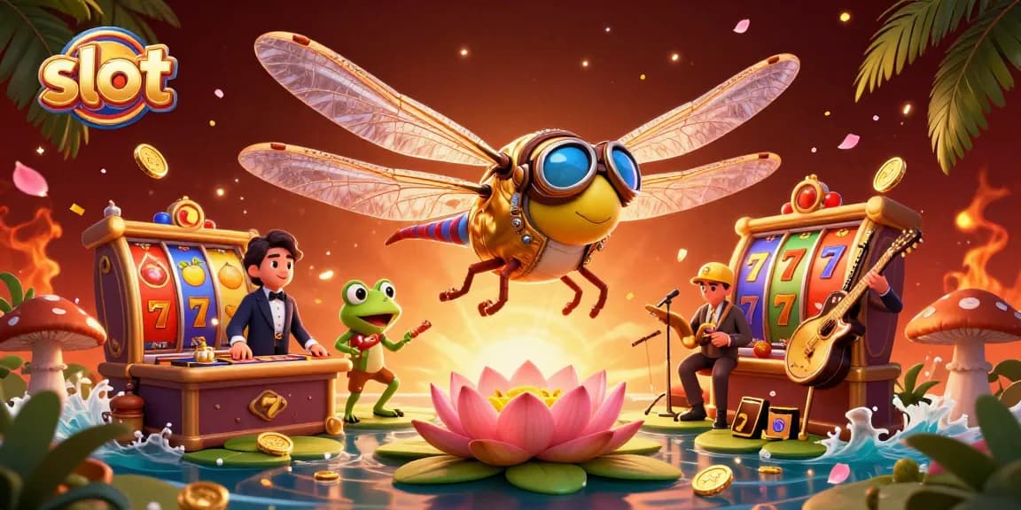 Spin slots with vibrant visuals and engaging characters in a 3D casino illustration.
