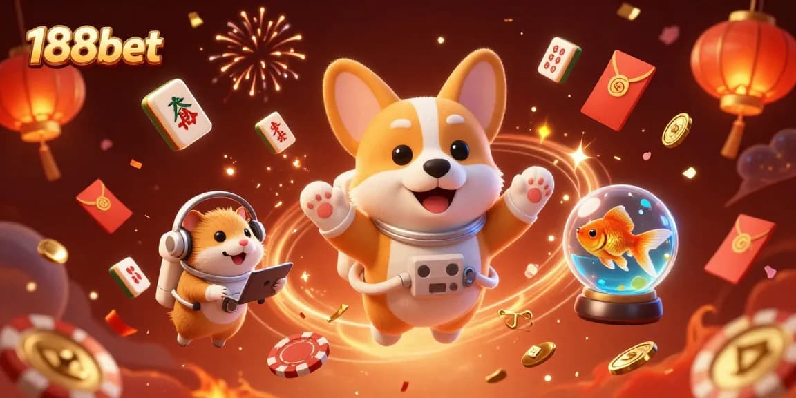 Engage with exciting 188bet casino games as a floating corgi astronaut discovers riches in space.