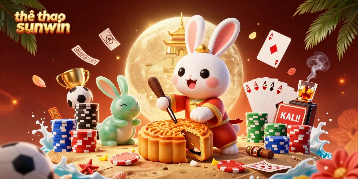 Experience the excitement of thể thao sunwin with a vibrant betting scene featuring our cartoon moon rabbit!