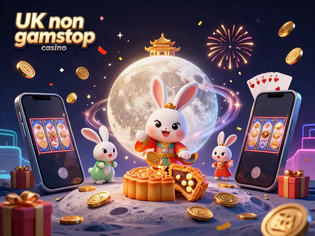 Engage with exciting gameplay at UK non gamstop casino featuring a dynamic lunar scene with fun characters.