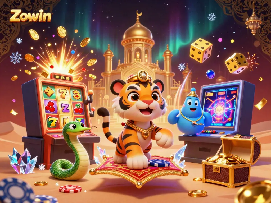 Play thrilling games at Zowin with captivating visuals of a magical casino adventure.