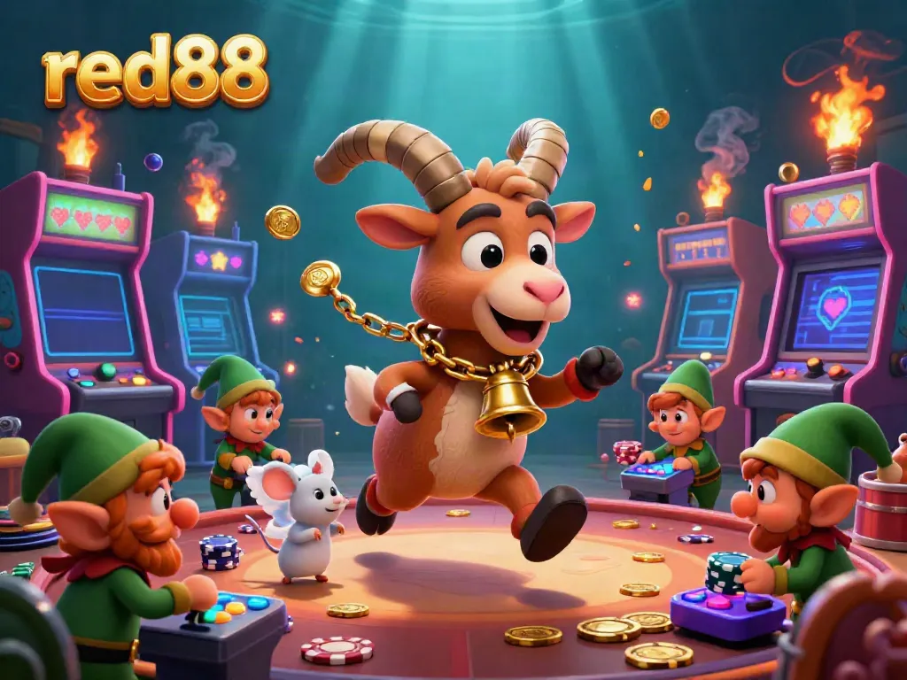 Engage with thrilling gameplay at red88 casino, where festive characters create a lively atmosphere of excitement.