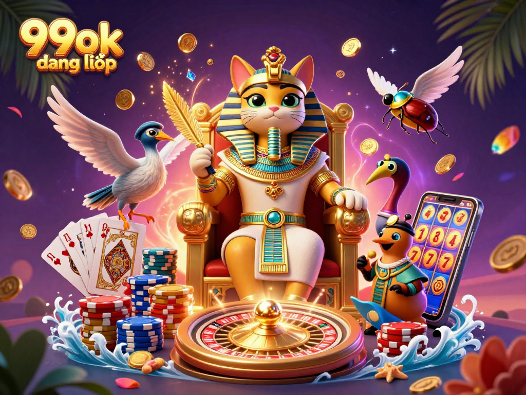 Engage with casino excitement through 99ok đăng nhập, featuring vibrant characters and dynamic gaming elements.