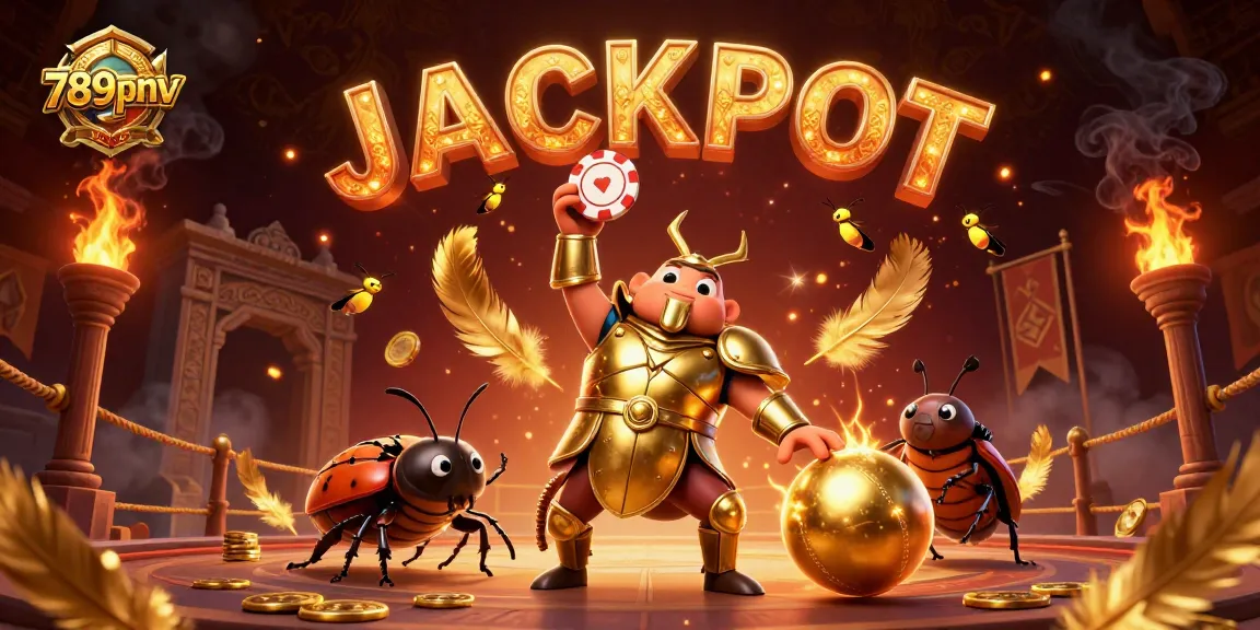 Join the thrilling jackpot adventure at 789pnv with epic casino elements and colorful characters.