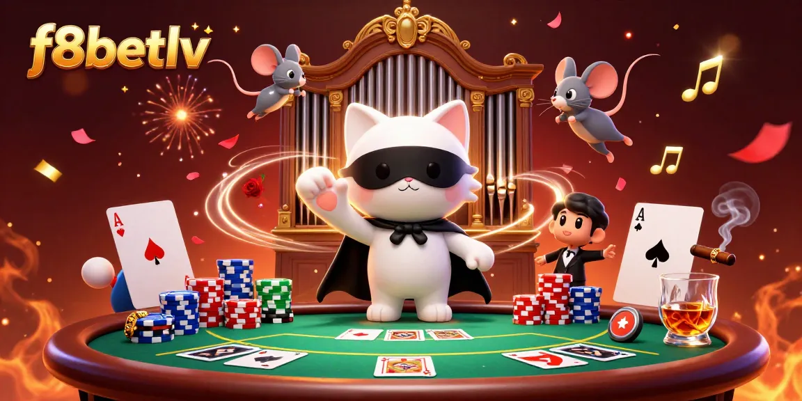 Experience the excitement of f8betlv with a dynamic casino scene featuring intricate characters and game elements.