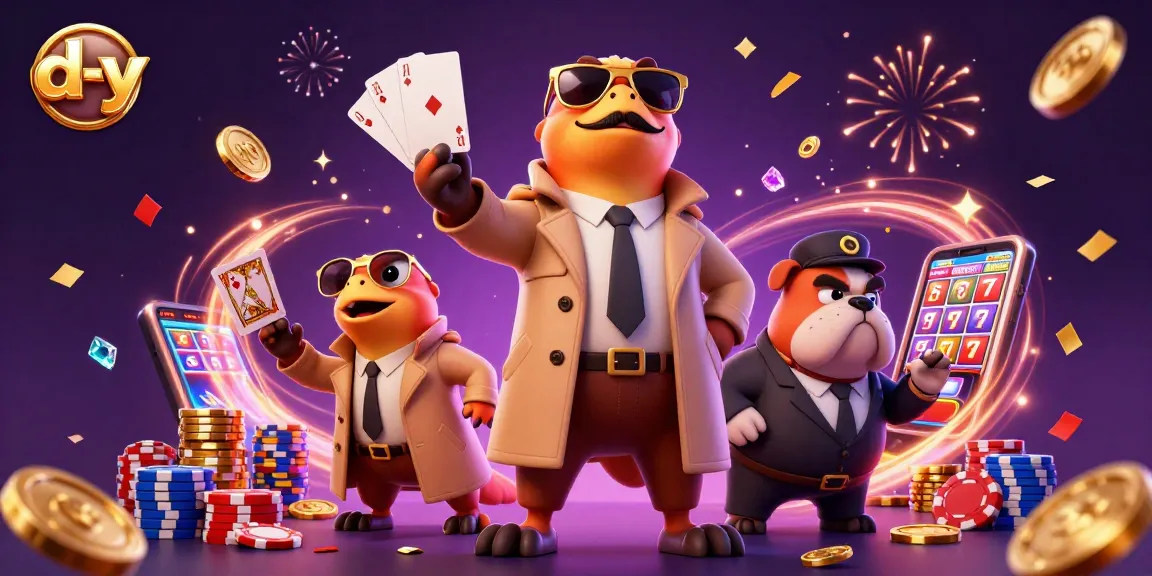 Experience excitement at d-y as cartoon raptors attempt to sneak into a VIP casino lounge.