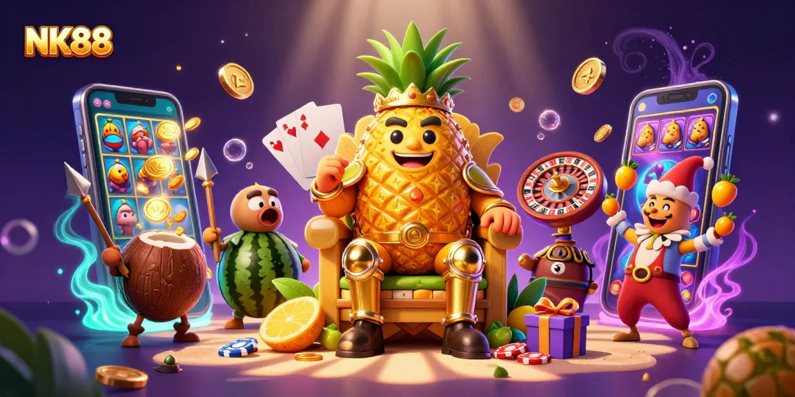 Experience thrilling jackpots at NK88 with vibrant games, golden coins, and dynamic action!