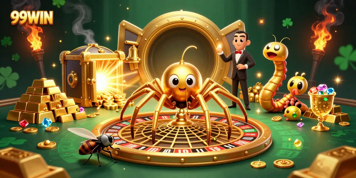 Experience thrilling bets on 99WIN as the golden spider spins the roulette web!